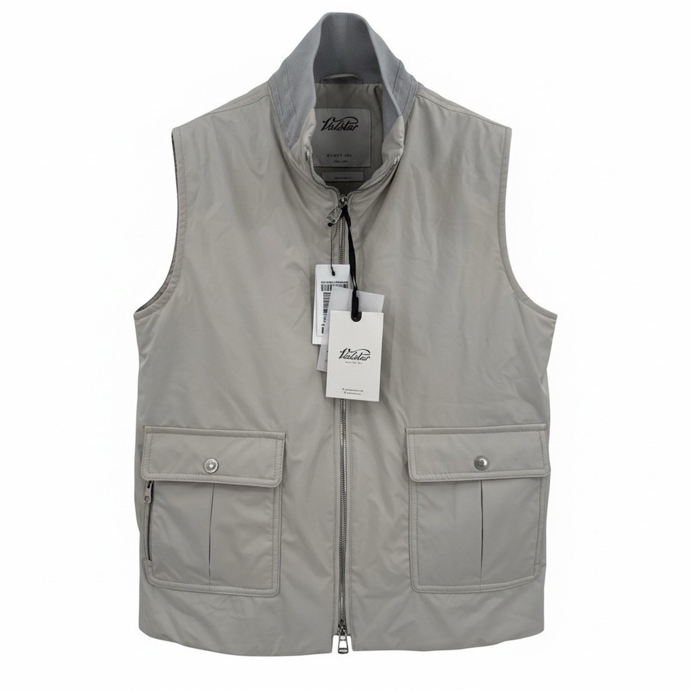 Valstar Caddy men's waterproof Off White Gray vest NEW with tag EU46 fits US S